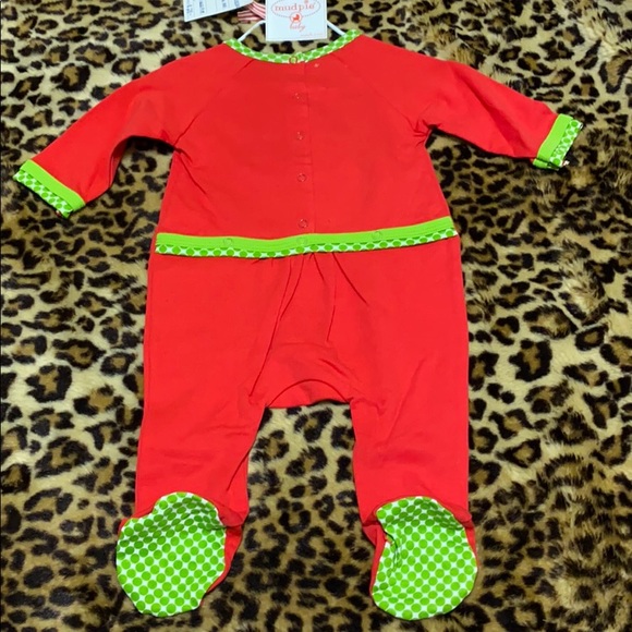 Mud Pie Baby Boy Christmas Santa Sleeper Onesie - Picture 5 of 5